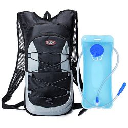 Hydration Backpack, Bukm UltraLight 2L Hydration Pack with Water Bladder Camping Hunting Running ...