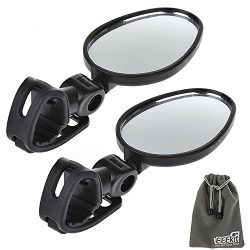 EEEKit 2 Packs Bundle Universal Mini Rotaty Rearview Handlebar Glass Mirror for Mountain Road Bi ...