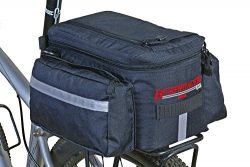 Bushwhacker® Mesa Trunk Bag Black – w/ Rear Light Clip Attachment & Reflective Trim &# ...