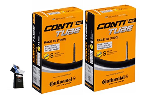 Continental 60mm Presta Valve Bicycle Tube Pack of 2 (700 x 28 – 47 (27″))