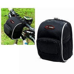 Bike Handlebar Bag, Bicycle Front Bags Cycling Waterproof Storage Under Seat Pack with Rainproof ...