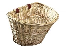 ProSource Wicker Front Handlebar Bike Basket Cargo