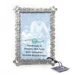 Bike Chain Picture Frame by Resource Revival | Recycled Bicycle Photo Holder | Rustic and Modern ...