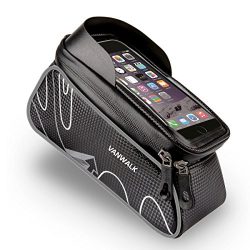 VANWALK In Frame Bike Bag with Waterproof Touch Screen Phone Case for iPhone X 8 7 6s 6 plus 5s  ...