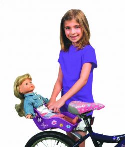 Doll Bicycle Seat – “Ride Along Dolly” Bike Seat (Purple) with Decorate Yourse ...