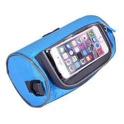 Yazer Durable Cycling Bicycle Bike Front Handlebar Bag with Transparent Pouch with iPhone Case f ...