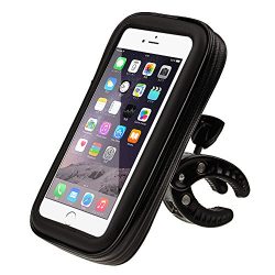 N.ORANIE Waterproof Bike Bicycle Phone Mount Holder with Transparent Touchable Pouch Case 360 De ...