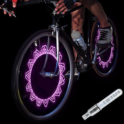 DAWAY A08 Bike Tire Valve Stem Light – LED Waterproof Bicycle Wheel Lights Neon Flashing L ...