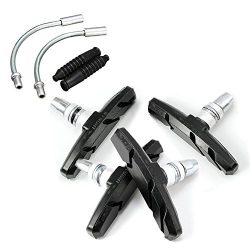 Bike Brake Pads Brake Kit Brake Shoes Pads Cable Guide Protector 8 in One 70mm Bicycle V-Brake P ...