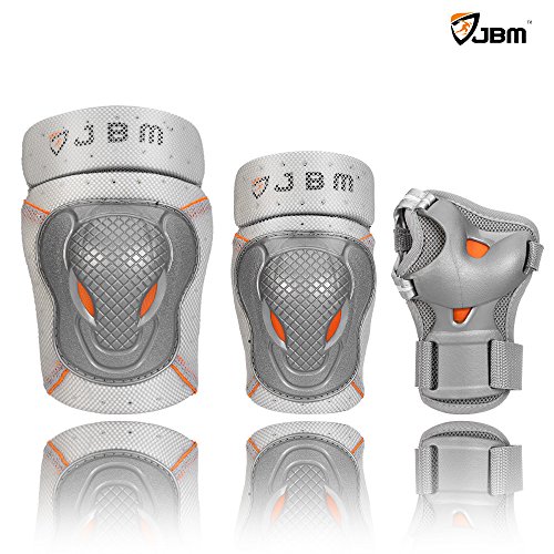 JBM BMX Bike Knee Pads and Elbow Pads with Wrist Guards Protective Gear Set for Biking, Riding,  ...