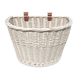 Colorbasket 01570 Adult Front Handlebar Wicker Bike Basket, White