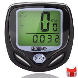 Bike Computer Speedometer Wireless Waterproof Bicycle Odometer Cycle Computer Multi-Function Lar ...