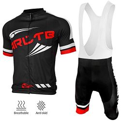 Arltb Cycling Jersey and Bib Shorts Set Bicycle Bike Short Sleeve Jersey Clothing Apparel Suit P ...