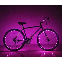 Soondar Super Bright 20-LED Bicycle Bike Rim Lights, Rose