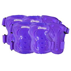 Crazy Skates ProteXion Purple Kids Youth Juvenile Rollerblade Roller Skates Cycling Knee Elbow W ...