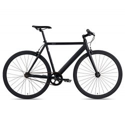 6KU Track Fixed Gear Bicycle, Black/Black, 55cm