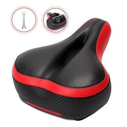 Bike Seat – Inofia Comfort Bicycle Saddle, GEL Memory Foam, Dual Shock Absorbing Ball, Wat ...