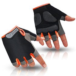 HuwaiH Cycling Gloves Men’s/Women’s Mountain Bike Gloves Half Finger Biking Gloves | ...
