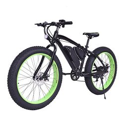 Goplus 26” Electric Mountain Bike Snow Beach Bicycle Fat Tire Bike w/ Lithium Battery 36V  ...