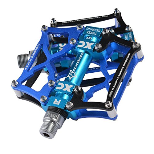 RockBros Mountain Bike Pedals Platform Cycling Sealed Bearing Alloy Flat Pedals 9/16″