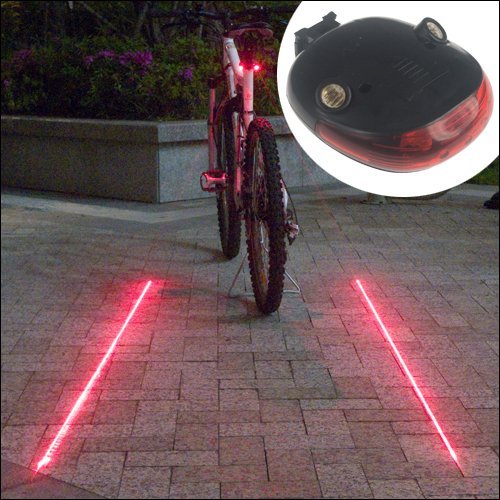 Candance 2 Laser 5 LED Cycling Bicycle Bike Flash Taillight