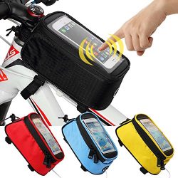 JOY COLORFUL Bicycle Bags Bicycle Front Tube Frame Cycling Packages 4.2,4.8,5.5 inches Touch Scr ...