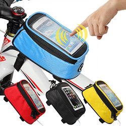 JOY COLORFUL Bicycle Bags Front Tube Frame Cycling Packages Touch Screen Mobile Phone Bags Profe ...