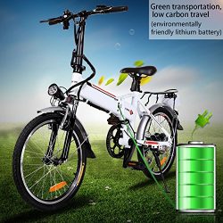 Foldable Electric City Bike with Removable 36V 8AH Lithium-Ion Battery, Lightweight Electric Urb ...