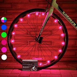 Super Cool Bike Wheel Lights (1 Tire, Pink) Top Christmas Presents & Birthday Gifts for Girl ...