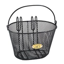 Nantucket Bike Basket Co Kid’s Surfside Mesh Wire Basket, Charcoal Grey