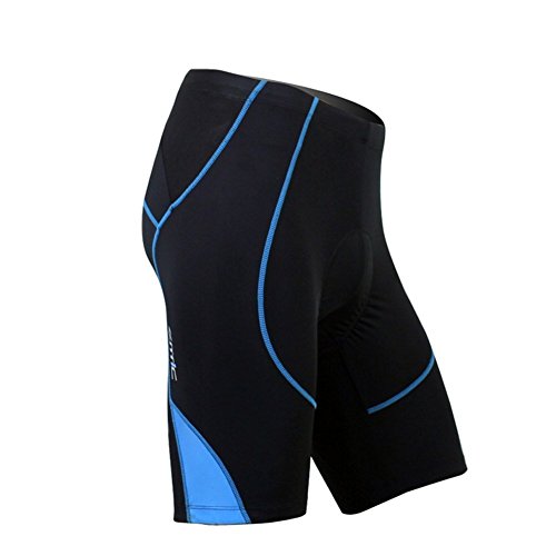 SANTIC Cycling Men’s Shorts Biking Bicycle Bike Pants Half Pants 4D COOLMAX Padded Blue M