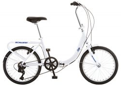 Schwinn Loop 7 Speed Folding Bike, White, 16″/One Size/20″