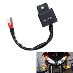iJDMTOY (1) 2-Pin Electronic LED Flasher Relay Fix For Motorcycle/Bike LED Turn Signal Bulbs Hyp ...