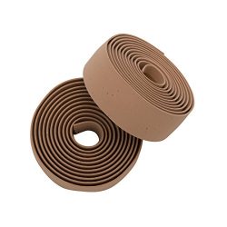 Planet Bike Comfort GEL Road Bike Handlebar Tape with Reflective Bar Plugs (Earth Cork)