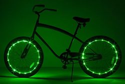 Brightz, Ltd. Wheel Brightz LED Bicycle Accessory Light (2-Pack Bundle for 2 Tires), Green