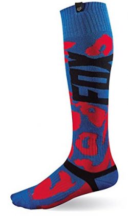 Fox Racing Coolmax Marz Thin Men’s Dirt Bike Motorcycle Socks – Blue/Red / Large