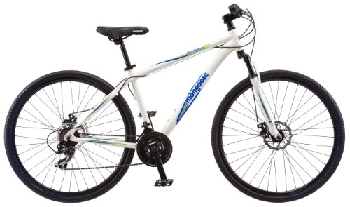 Mongoose Men’s Banish 2.0 Hybrid Bike, White, 29” Wheel & 18-Inch/Medium Frame
