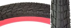 Sunlite Freestyle BMX Kontact Tires, 20″ x 1.95″, Black/Red