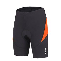 beroy Womens Bike Shorts With 3D Gel Padded,Cycling Women’s Shorts(M Orange)