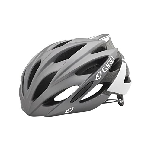 Giro Savant Road Bike Helmet, Matte Titanium/White, Large
