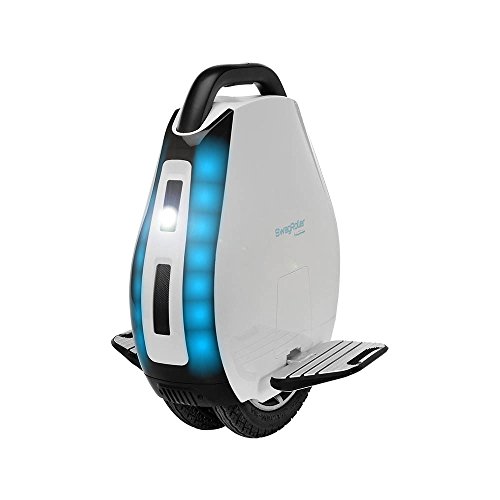 SWAGTRON SwagRoller Electric Unicycle: Multi-Terrain Dual Air-Filled Tires; Retractable Handle;  ...