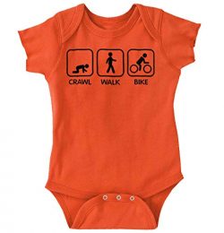 Crawl Walk Bike Funny Baby Clothes | Cute Newborn Gift Idea Romper Bodysuit