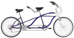 J Bikes by Micargi Island 26″ 18-Speed 2-Seater Tandem Bicycle Beach Cruiser Bike – Blue