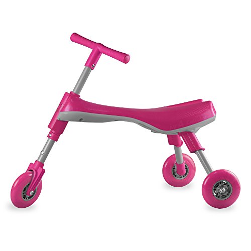 Fly Bike Foldable Indoor/Outdoor Toddlers Glide Tricycle – No Assembly Required (Pink/Pearl)