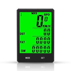 Cycle Computer, Grows Bike Odometer Speedometer for Bicycle, Wireless Waterproof LCD Automatic W ...