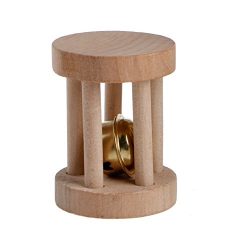 Natural Wood Unicycle Dumbell Bell Roller Chew Toys For Pet Rabbits Hamsters Rat – Small