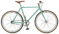 Retrospec Bicycles Mantra V2 Single Speed Fixed Gear Bicycle, Celeste, 49cm/Small