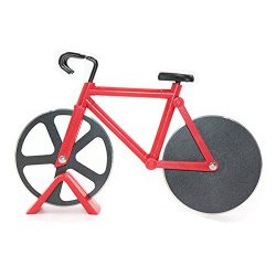 Bicycle Pizza Cutter,Langxian Bike Pizza Slicer Dual Stainless Steel Non-stick Cutting Wheels Wi ...