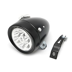 NNDA CO Retro Bicycle Bike Front Light Lamp 7 LED Fixie Headlight Headlamp with Bracket