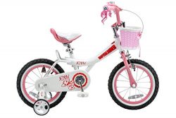 Royalbaby Jenny Princess Pink Girl’s Bike with Training Wheels and Basket, Perfect Gift fo ...